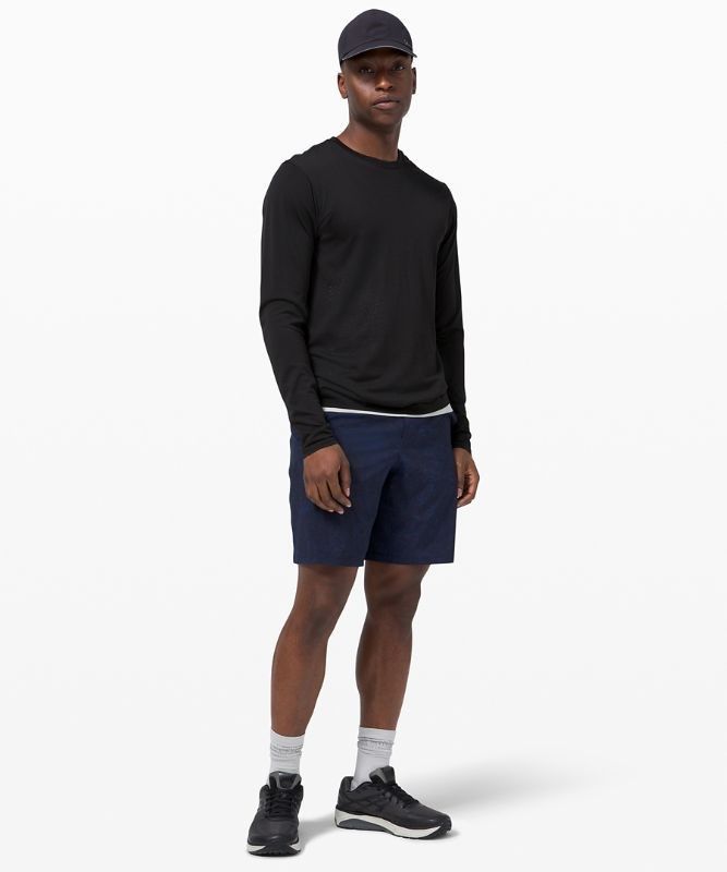 Lululemon Pace Breaker Short 9 Lined Shorts Herr Marinblå Olika Färger | WPRZ-96401
