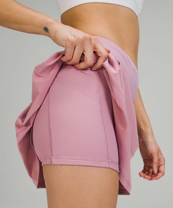 Lululemon Pace Rival Mid-Rise Skirt 15 Length Kjolar Dam Rosa Grå Bruna | ACVU-12806