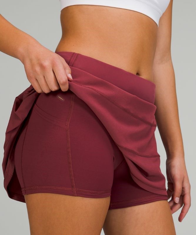 Lululemon Pace Rival Mid-Rise Skirt 15 Length Kjolar Dam Vinröda | WJCQ-67824