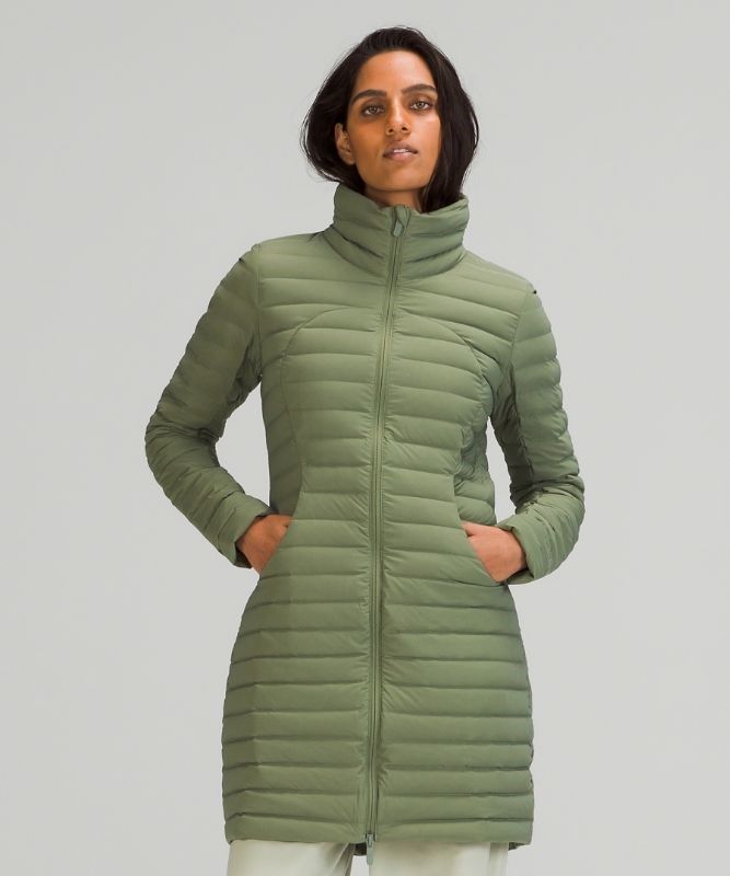 Lululemon Pack It Down Jacket Long Jackor Dam Gröna | NOYA-73041