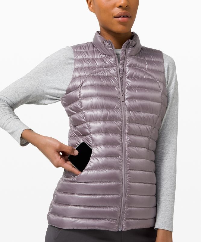Lululemon Pack it Down Vest Shine Jackor Dam Lunar Rock | WRFJ-97820