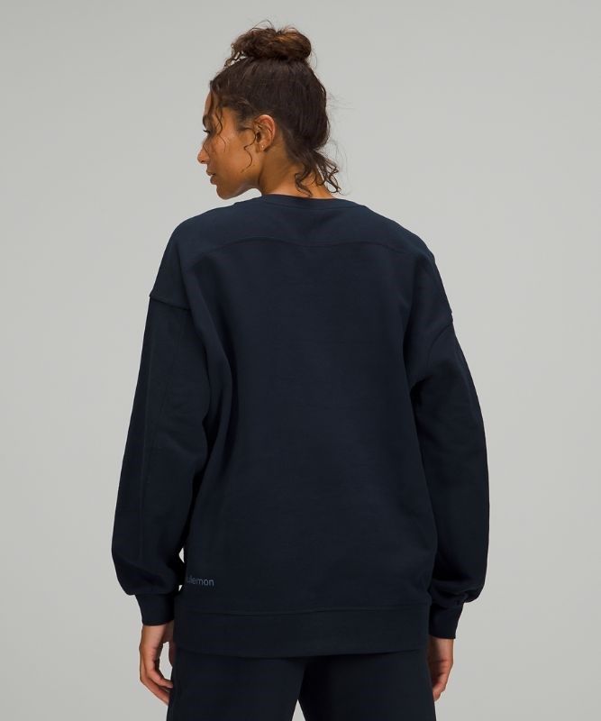 Lululemon Perfectly Oversized Crew Tröjor Dam Marinblå | RUBJ-18052