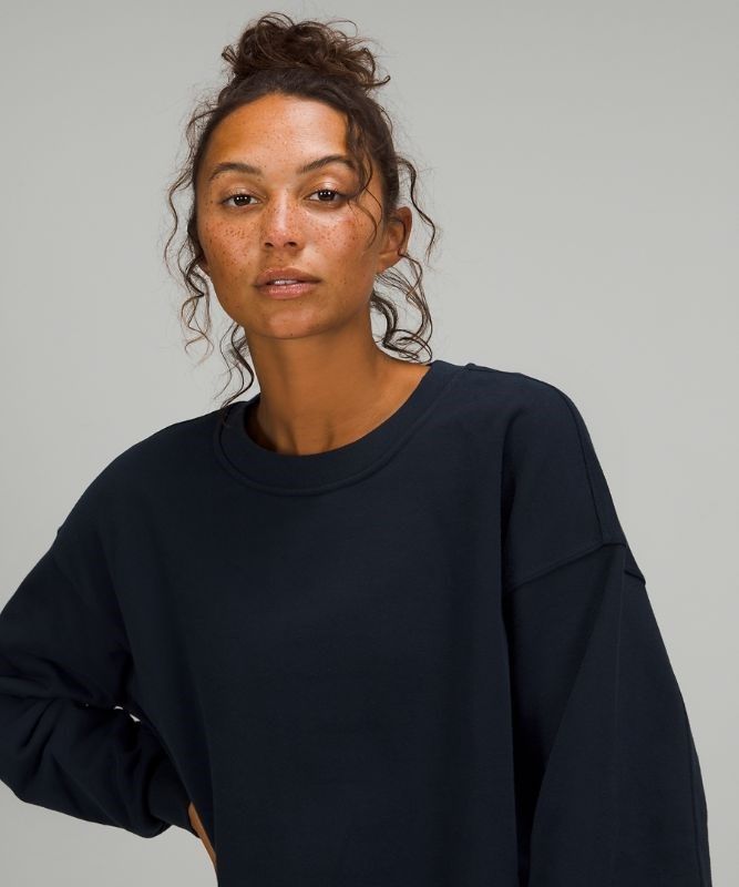 Lululemon Perfectly Oversized Crew Tröjor Dam Marinblå | RUBJ-18052