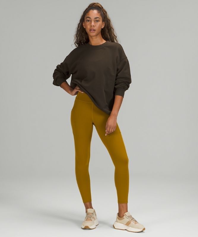 Lululemon Perfectly Oversized Crew Tröjor Dam Mörkolivgröna | IZHW-17029