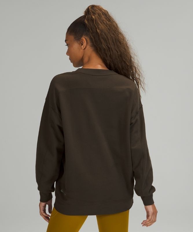 Lululemon Perfectly Oversized Crew Tröjor Dam Mörkolivgröna | IZHW-17029