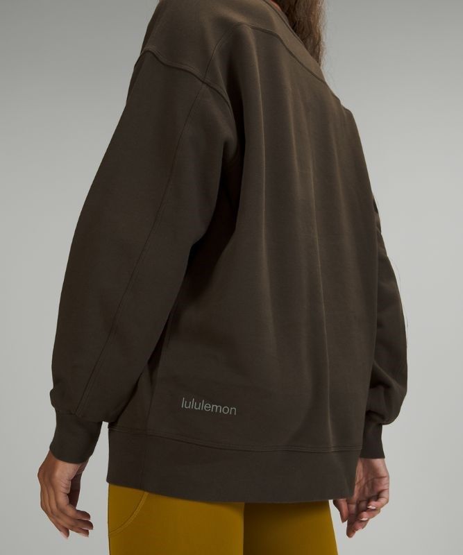 Lululemon Perfectly Oversized Crew Tröjor Dam Mörkolivgröna | IZHW-17029