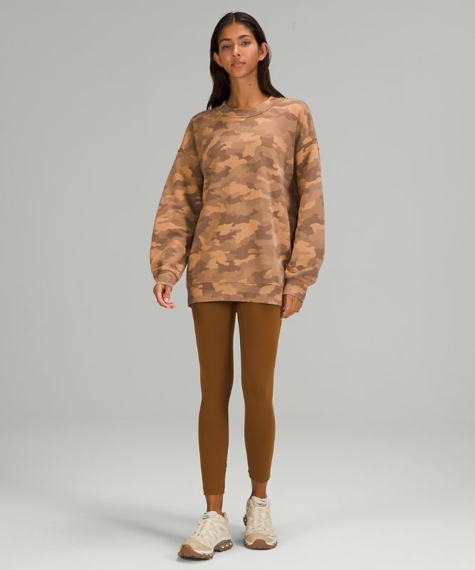 Lululemon Perfectly Oversized Crew Tröjor Dam Camo Beige Olika Färger | IKPY-49108