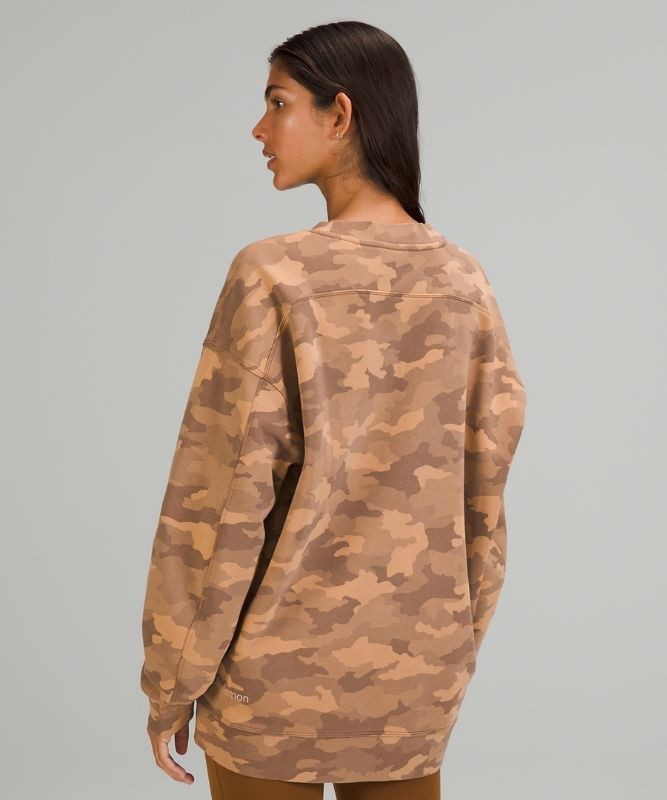 Lululemon Perfectly Oversized Crew Tröjor Dam Camo Beige Olika Färger | IKPY-49108