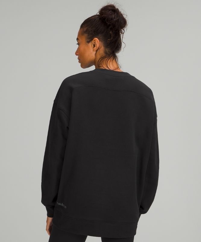 Lululemon Perfectly Oversized Crew Tröjor Dam Svarta | GPMQ-09146