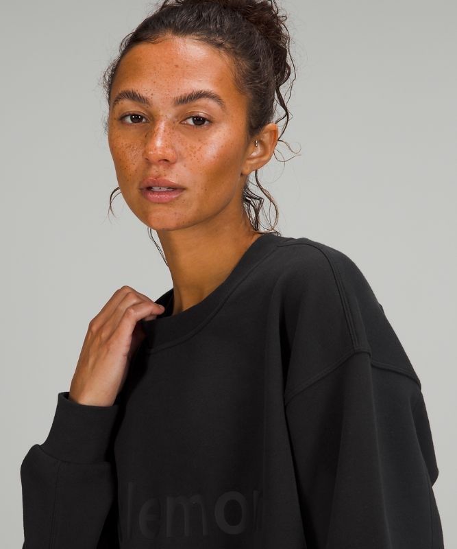 Lululemon Perfectly Oversized Crew Tröjor Dam Svarta | GPMQ-09146