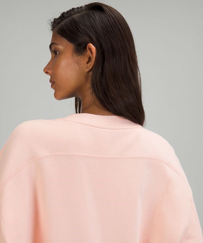 Lululemon Perfectly Oversized Crew Tröjor Dam Rosa Vita | EQOG-75032