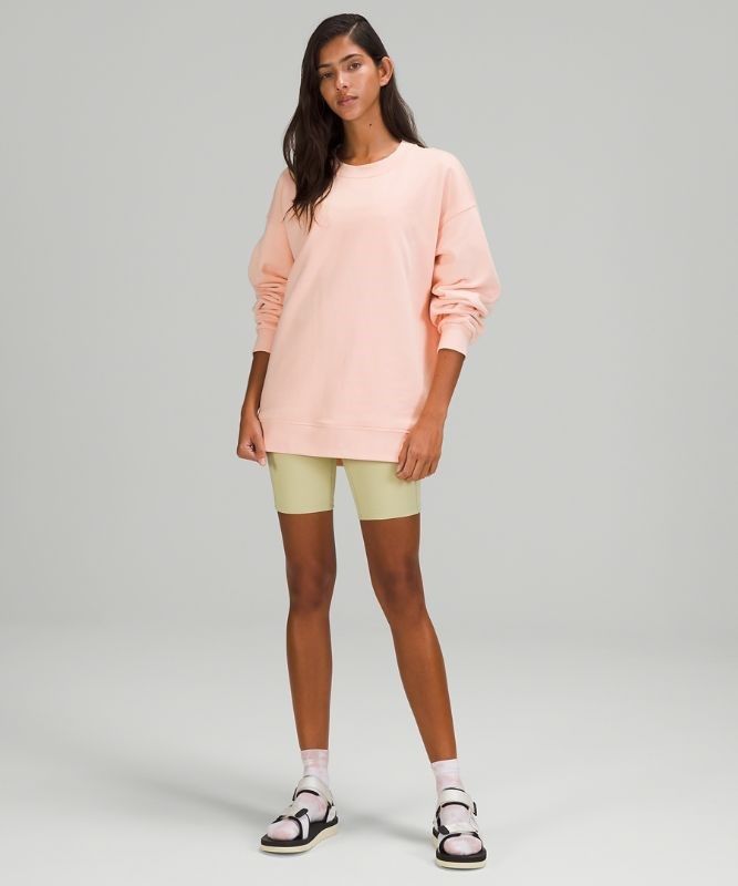 Lululemon Perfectly Oversized Crew Tröjor Dam Rosa Vita | EQOG-75032