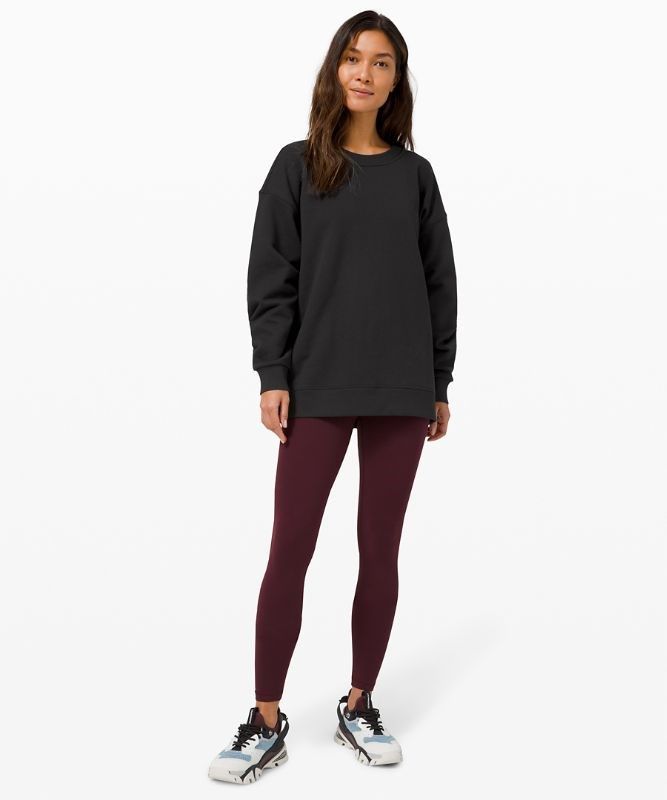 Lululemon Perfectly Oversized Crew Tröjor Dam Svarta | BWAZ-20475