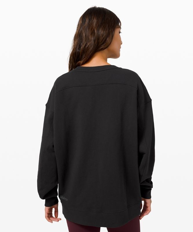 Lululemon Perfectly Oversized Crew Tröjor Dam Svarta | BWAZ-20475