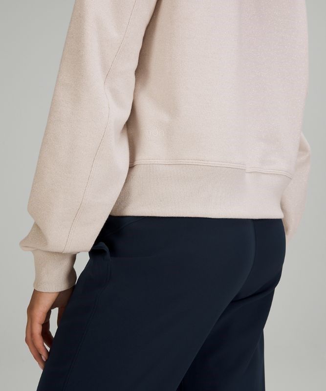 Lululemon Perfectly Oversized Cropped Crew Spark Tröjor Dam Vita | RGFX-83469