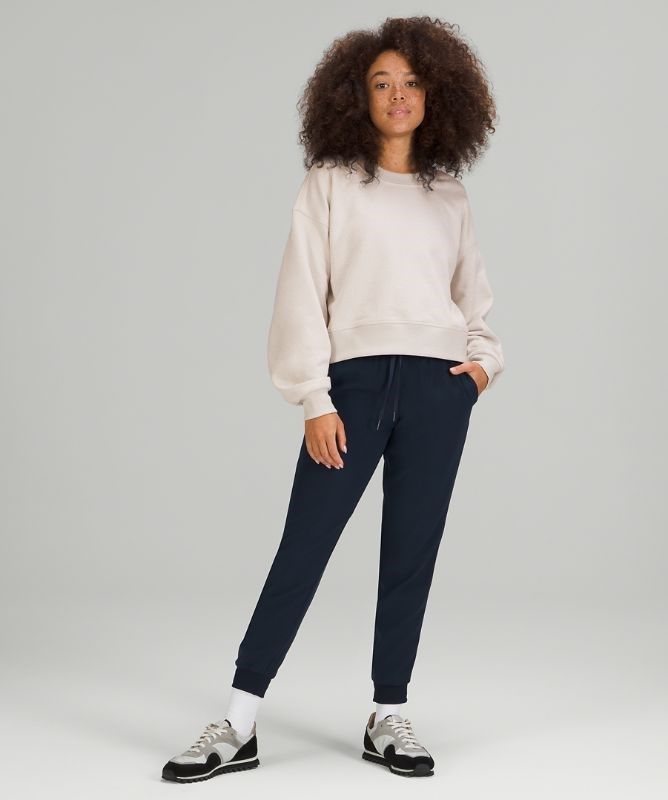 Lululemon Perfectly Oversized Cropped Crew Spark Tröjor Dam Vita | RGFX-83469