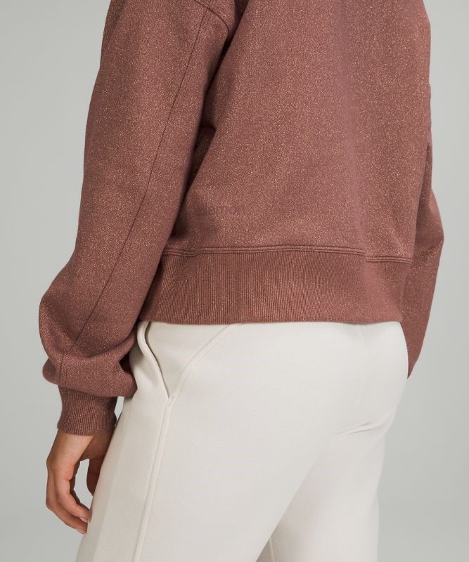 Lululemon Perfectly Oversized Cropped Crew Softstreme Tröjor Dam Smoky Topaz | NTWG-93816