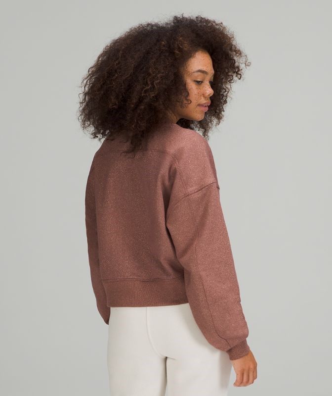 Lululemon Perfectly Oversized Cropped Crew Softstreme Tröjor Dam Smoky Topaz | NTWG-93816