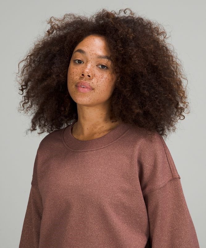 Lululemon Perfectly Oversized Cropped Crew Softstreme Tröjor Dam Smoky Topaz | NTWG-93816