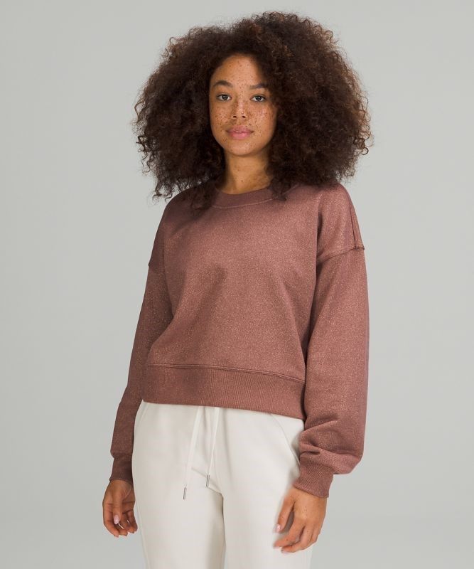 Lululemon Perfectly Oversized Cropped Crew Softstreme Tröjor Dam Smoky Topaz | NTWG-93816