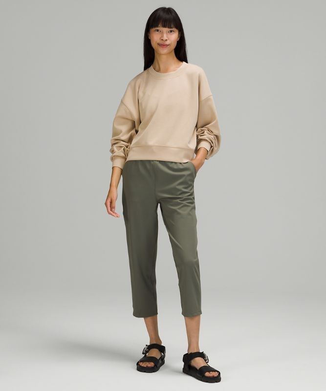 Lululemon Perfectly Oversized Cropped Crew Softstreme Tröjor Dam Trench | XEUG-47586