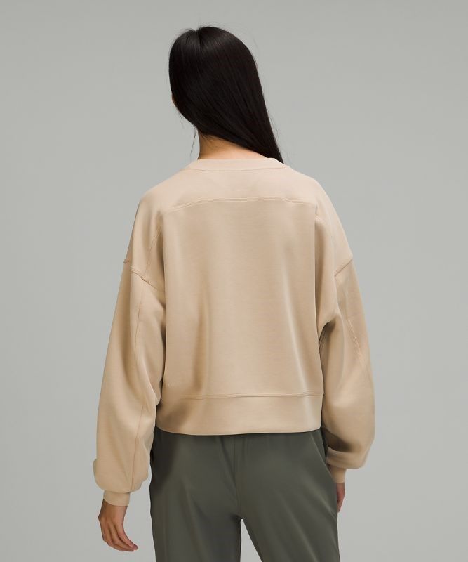 Lululemon Perfectly Oversized Cropped Crew Softstreme Tröjor Dam Trench | XEUG-47586