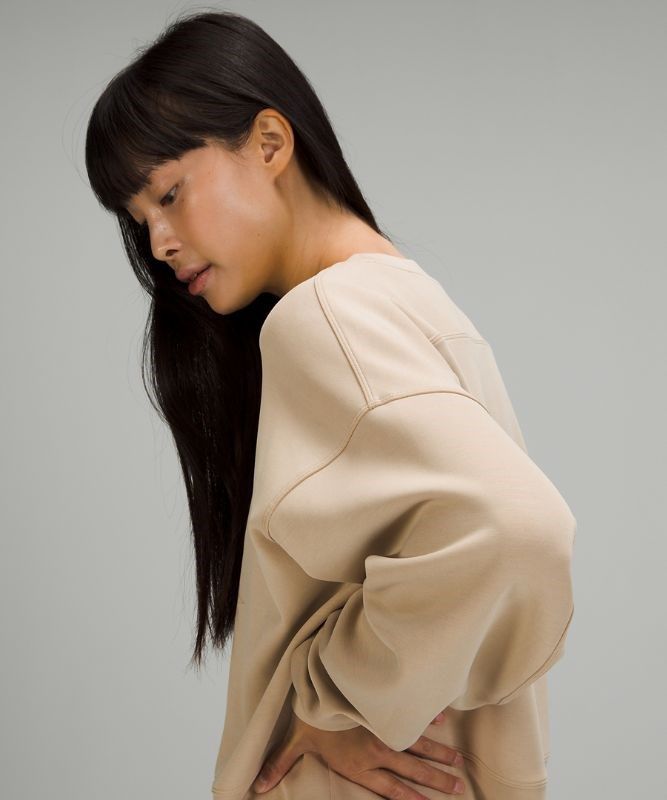 Lululemon Perfectly Oversized Cropped Crew Softstreme Tröjor Dam Trench | XEUG-47586