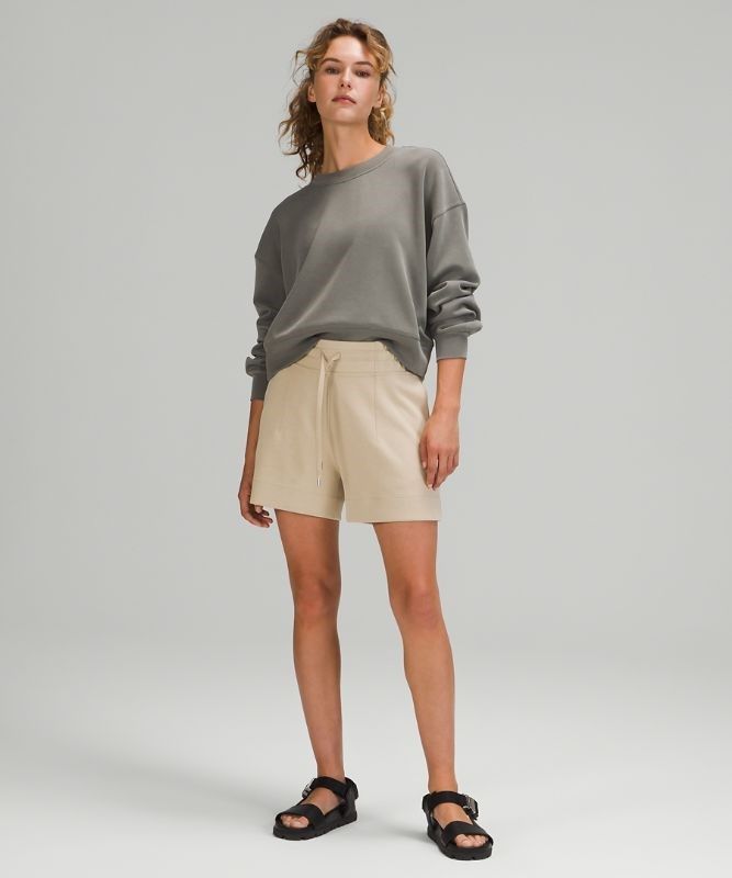 Lululemon Perfectly Oversized Cropped Crew Softstreme Tröjor Dam Grå Olivgröna | UYOB-73410