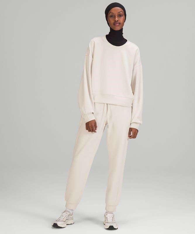 Lululemon Perfectly Oversized Cropped Crew Softstreme Tröjor Dam Vita | TAEZ-07536