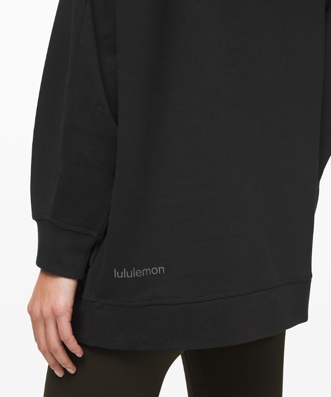Lululemon Perfectly Oversized Hoodie Hoodie Dam Svarta | UOAS-83640