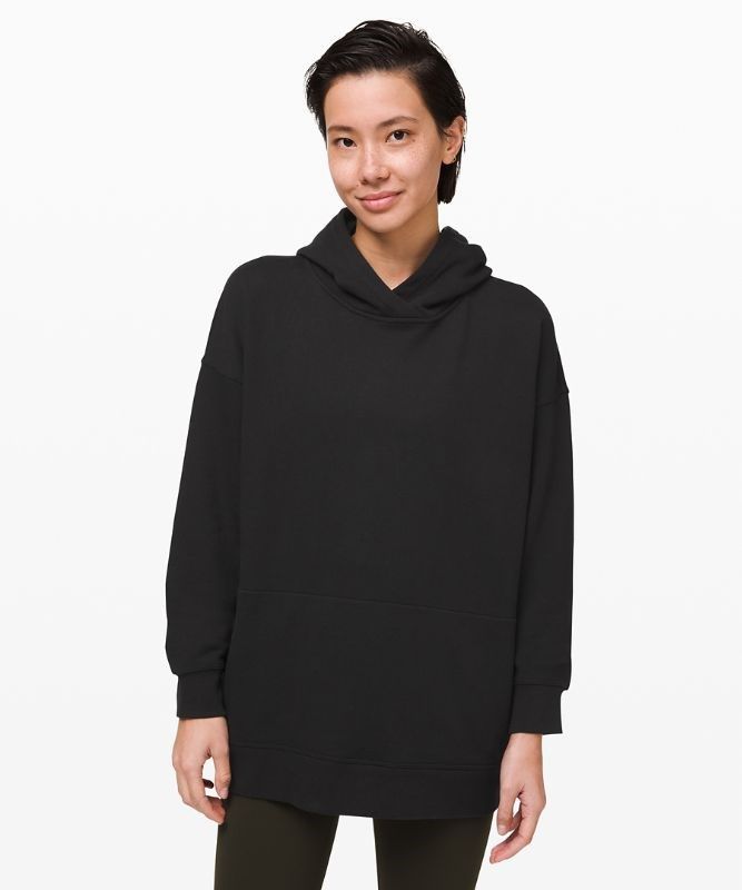 Lululemon Perfectly Oversized Hoodie Hoodie Dam Svarta | UOAS-83640