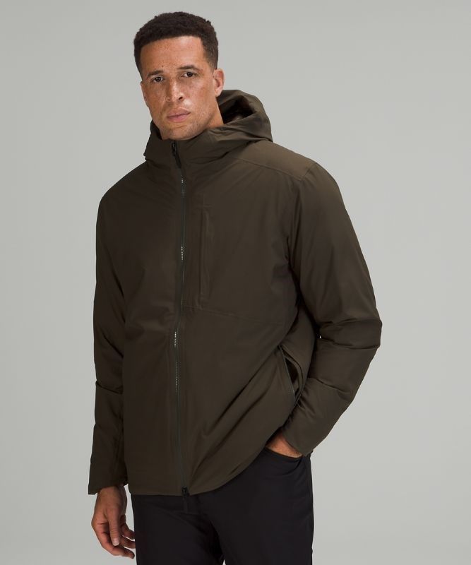 Lululemon Pinnacle Warmth Jacket Jackor Herr Mörkolivgröna | ECPO-02874