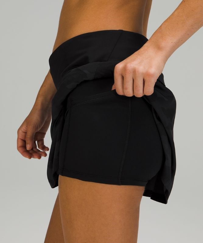 Lululemon Play Off the Pleats Skirt Kjolar Dam Camo Svarta Olika Färger Svarta | YAMW-46759