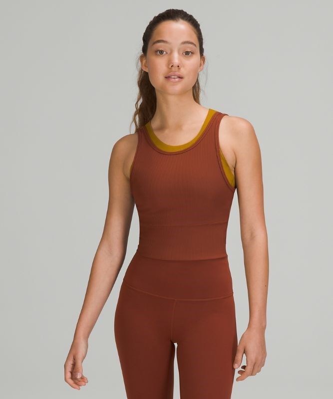 Lululemon Power Pivot Tank Rib Blast Dam Bruna | NFEJ-98651