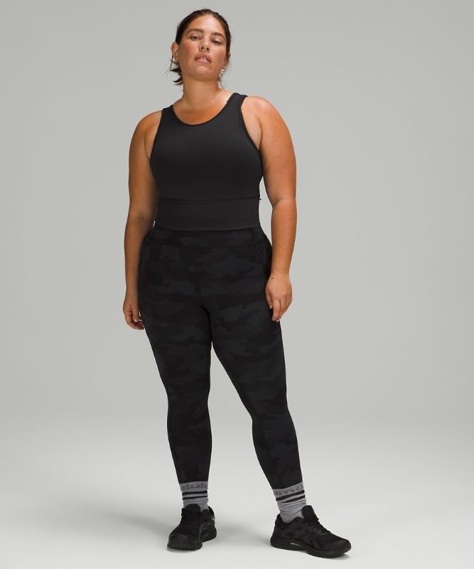 Lululemon Power Pivot Tank Top Everlux Blast Dam Svarta | QBJW-23679