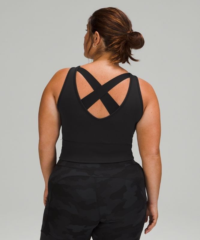 Lululemon Power Pivot Tank Top Everlux Blast Dam Svarta | QBJW-23679