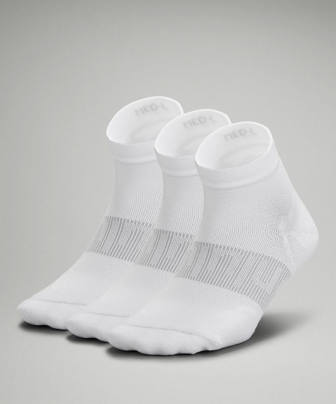 Lululemon Power Stride Ankle Sock 3 Pack Strumpor Accessories Vita | LQPZ-67583