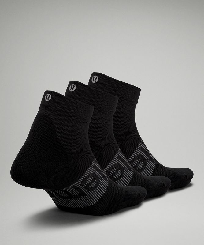 Lululemon Power Stride Ankle Sock 3 Pack Strumpor Accessories Svarta | YLSG-87523