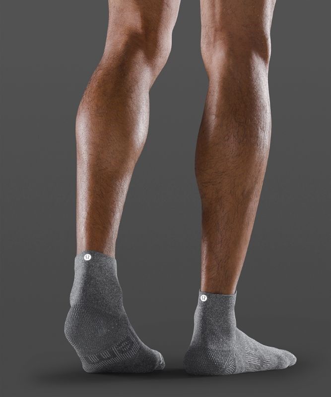 Lululemon Power Stride Ankle Sock Anti-Stink Strumpor Accessories Mörkgrå | MGRA-74950