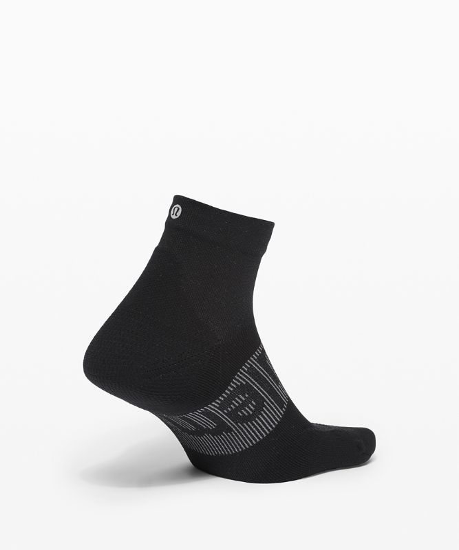 Lululemon Power Stride Ankle Sock Anti-Stink Strumpor Accessories Svarta | KWAR-12634