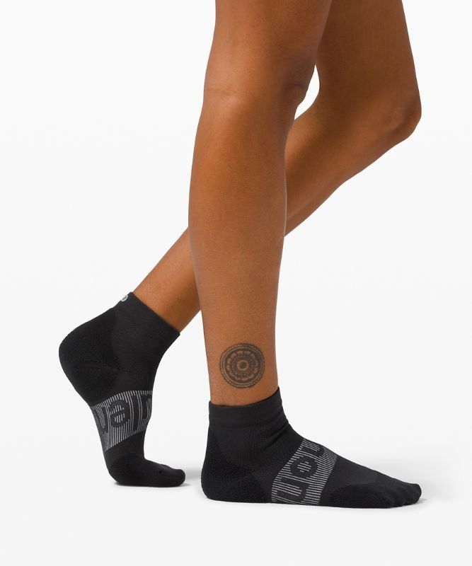 Lululemon Power Stride Ankle Sock Strumpor Accessories Svarta | XNAP-41365