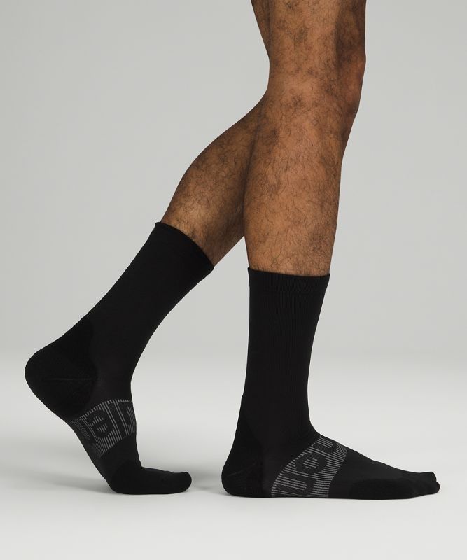 Lululemon Power Stride Crew Sock 2 Pack Strumpor Accessories Svarta | GPCF-05732