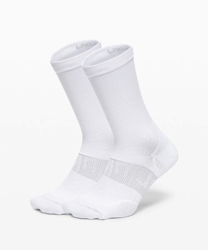 Lululemon Power Stride Crew Sock 2 Pack Strumpor Accessories Vita | ETKX-30128