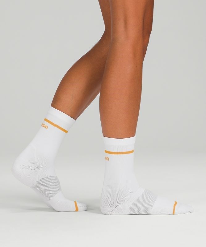 Lululemon Power Stride Crew Sock 2 Pack Stripe Strumpor Accessories Vita | AGDS-78965