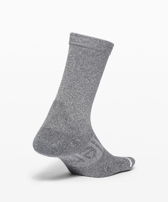 Lululemon Power Stride Crew Sock Anti-Stink Strumpor Accessories Mörkgrå | WJZB-82469