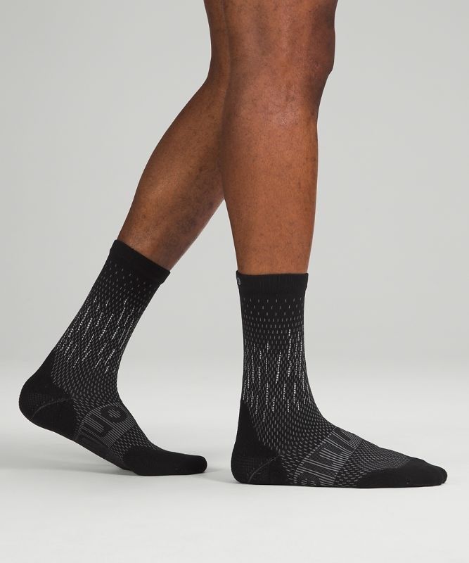 Lululemon Power Stride Crew Sock Ref Strumpor Accessories Svarta | JIYK-92175