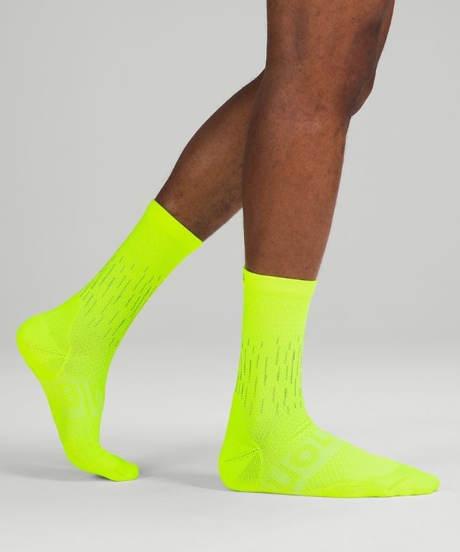Lululemon Power Stride Crew Sock Ref Strumpor Accessories Gula | ESRW-54217