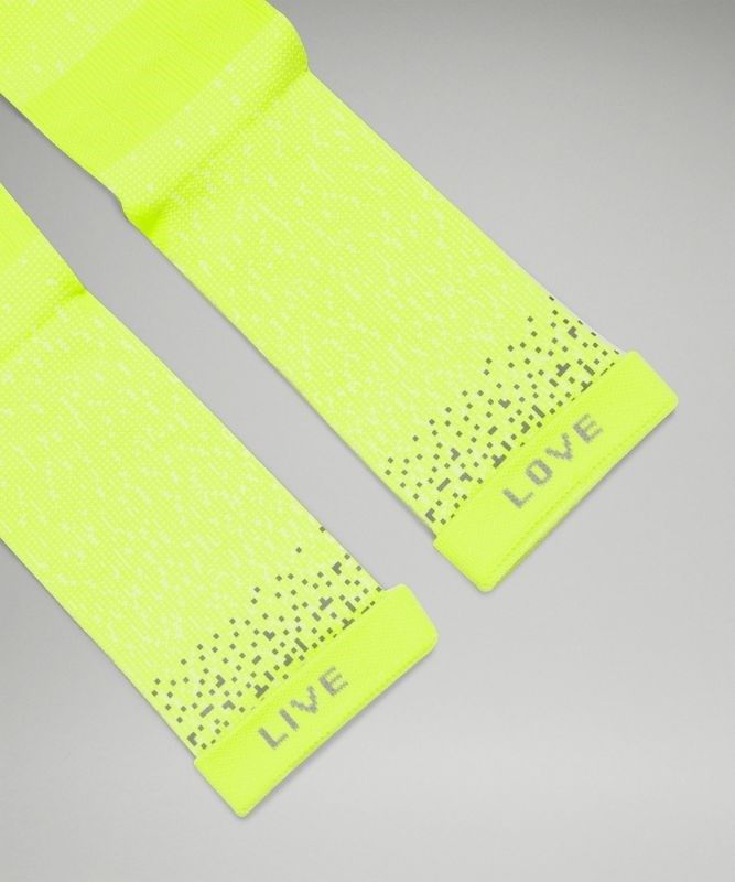 Lululemon Power Stride Crew Sock Refl Strumpor Accessories Gula | ZKEV-98517