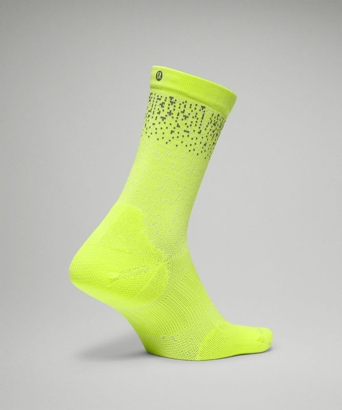 Lululemon Power Stride Crew Sock Refl Strumpor Accessories Gula | ZKEV-98517