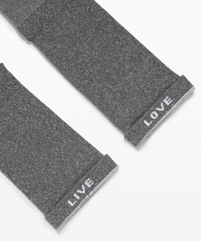Lululemon Power Stride Crew Sock Stripe 2 Pack Box Set Strumpor Accessories Mörkgrå | JLWB-25316